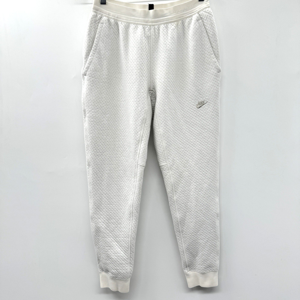 Nike White Textured Sweatpants